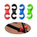 10pcs Bicycle Brake Gear Cable S Style Clips Hose Guide Line Hook (Black)
