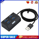 4 Ports USB 2.0 HUB Splitter Adapter External Converter for Desktop (Black)