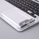 USB3.0 HDD Enclosure 2.5 inch SATA SSD Hard Drive Case External Box (Clear)