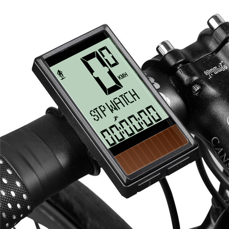 WEST BIKING Solar Wireless MTB Bike Waterproof Computer Digital Stopwatch Newly