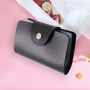 Solid Color 12 Slots Card Holder Wallet Women Men Business Cards Bags (5)