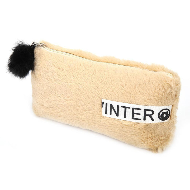 Cute Soft Plush Pencil Canvas Stationery Bag Case Cosmetic Pouch Student Supp