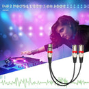3Pin XLR Female to Dual 2 Male Y Splitter 30cm Adapter Cable Wire (Red) Newly