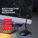 EJU03 USB Desktop Condenser Microphone for PC Gaming Live Streaming Recording