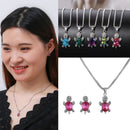 Alloy Rhinestone Pendant Tortoise Necklace Jewelry Set Necklace Earrings Set