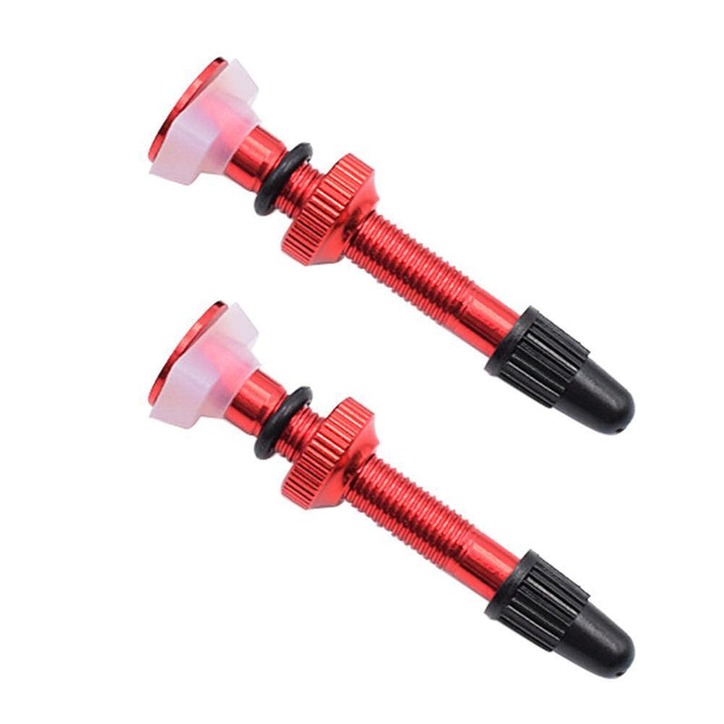 1pc MTB Road Bike Presta F/V Tubeless Tire Valve for Carbon Rim (Red)