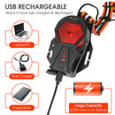 WEST BIKING Bicycle Light USB Charging Night Warning Chest Light 3 Gear Portable