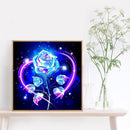 Handmade Full Square Drill 5D Blue Rose Drawing Kit DIY Diamond Painting Craft