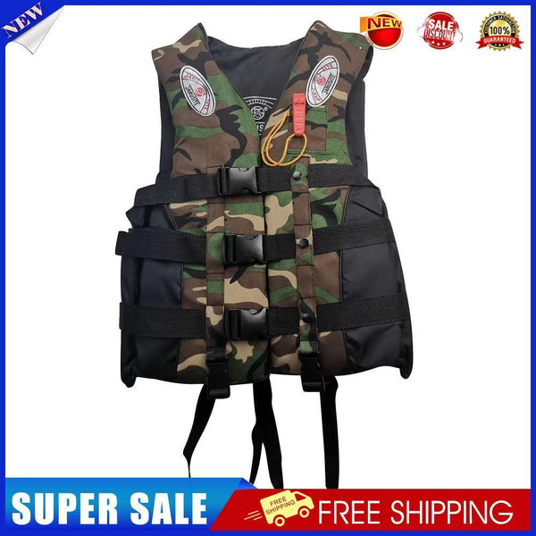 Camouflage Drifting Life Jacket Water Sport Safety Buoyancy Life Vest (2XL)