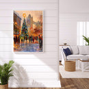 DIY Digital Picture Christmas Tree Frameless Oil Painting By Number Handicraft