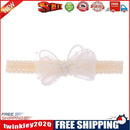 Cute Newborn Baby Girls Headband Bowknot Girls Headwear Headdress(White)