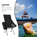 Outdoor Travel Ultralight Chair 7075 Aluminum Alloy Folding Chair (Black)