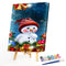 Xmas Snowman Oil Paint By Numbers Canvas Set Drawing DIY Coloring Picture Kits