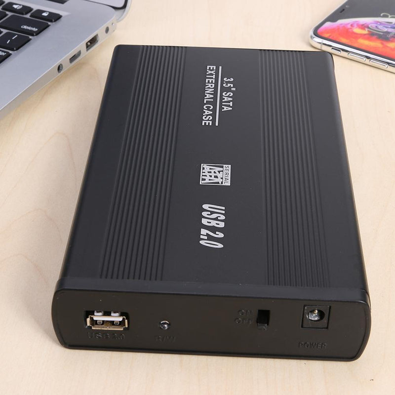 Hard Disk Drive Cover USB2.0 to SATA 3.5"" 480Mbps External SSD HDD Enclosure