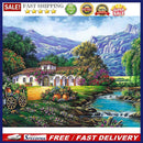 5D Diamond Painting DIY House by the river Full Round Drill Rhinestone