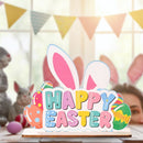 DIY Crafts Easter Rabbit Happy Easter Desk Decorations Wooden Ornaments