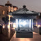 Lighthouse Solar LED Light Garden Outdoor Beacon Rotating Beam Lamp (Black)
