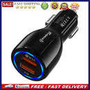 USB Phone Car Charger QC3.0 Dual USB Fast Charging Adapter for Mobile Tablet