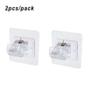 Self-adhesive Storage Rack Door Hanger Rod Hanging Clip Curtain Rod Hook