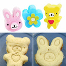 3x Mini Sandwich Cutters Shapes For Kids Plastic Bento Sandwich Cutters Molds ne