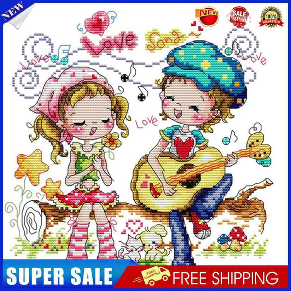 Partial Embroidery Love Song DIY Stamped Canvas 14CT Needlework Sets Home Decor