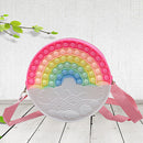 Push Bubble Rainbow Cloud Shoulder Bag Pendant Decompression Toys for Kids