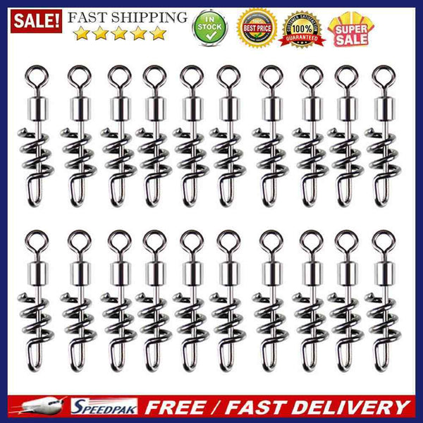 20pcs Fishing Barrel Bearing Swivels Stainless Steel Solid Ring (21mm)