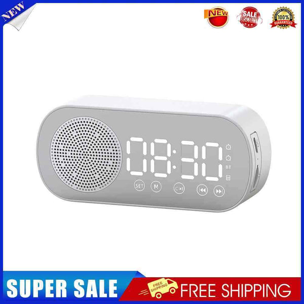 #A Wireless Bluetooth Alarm Clock Speaker Mirror Surface Clock LED Screen Music