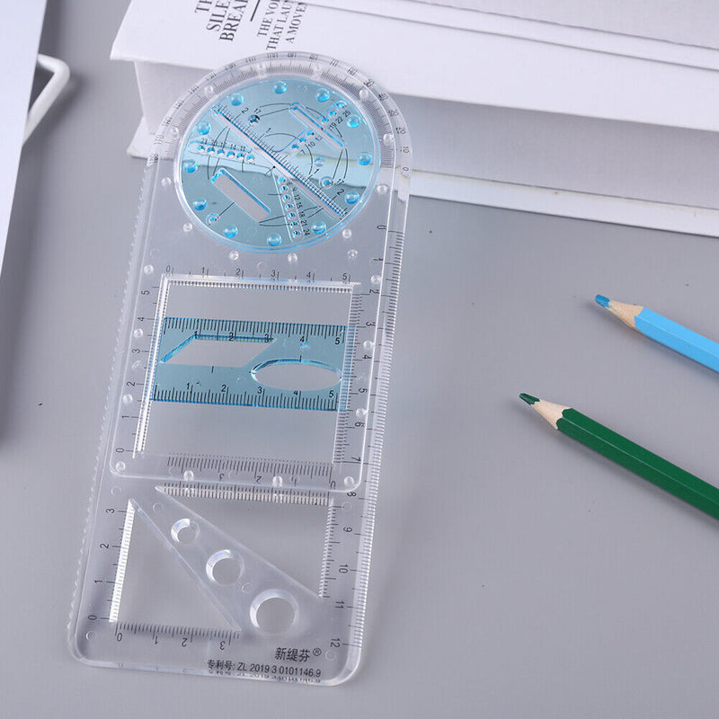 Mathematical Stereo Geometry Template Geometric Drawing Ruler for School Office