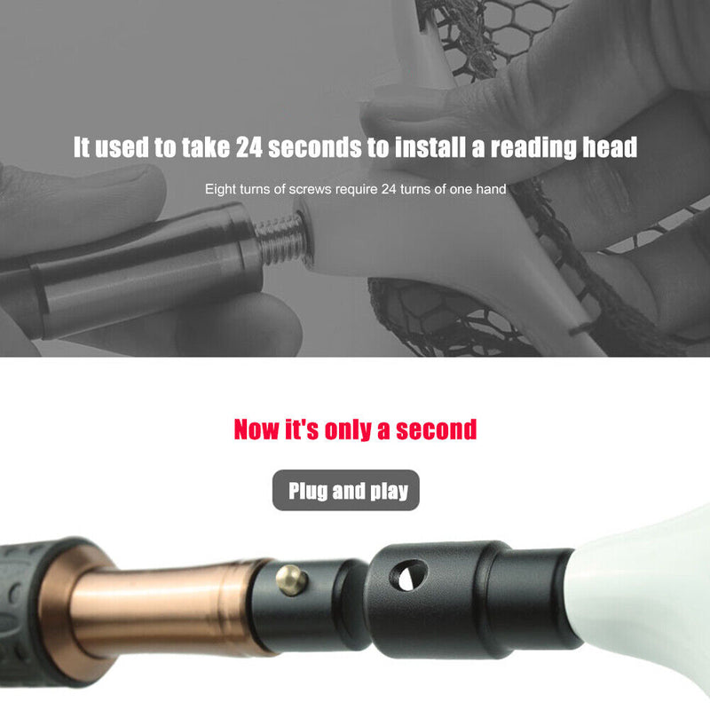 Fish Landing Dip Net Connector 8mm Screw Head Quick Release Adapter Fitting