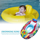 Car Shape Inflatable Swimming Ring Floating Ring with Steering Wheel (Blue)