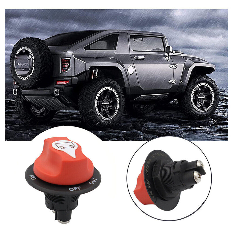 Auto DC Battery Disconnect Switch 50A 2 Position Battery Selector Switch Newly