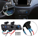 For Car Car Cigarette Lighter LED Rocker Switch Panel 12V Outlet On-Off Switch