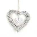 Wicker Heart Wreath Shabby Wall Hanging Wedding Birthday Party I1A9 Decor V3C4
