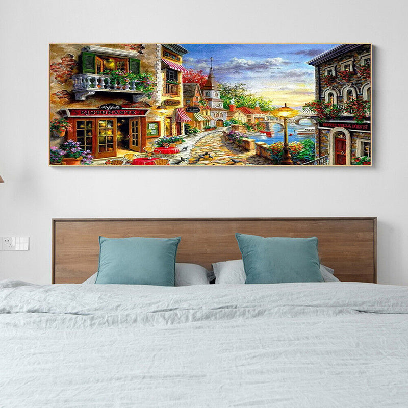 Spot Drill Handicraft Full Drill Diamond Painting Streetscape Mosaic 80x40CM