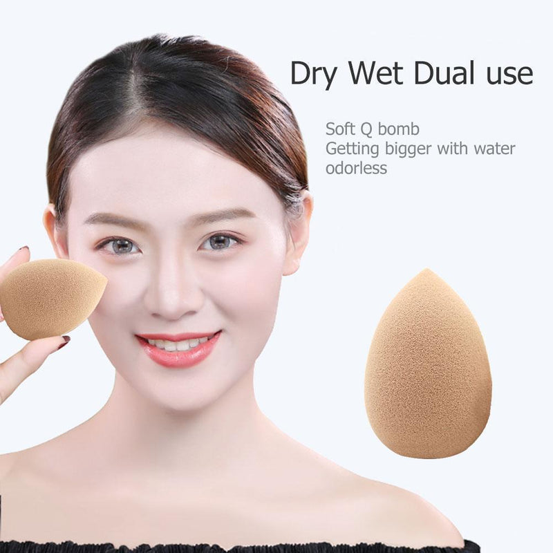 3pcs Soft Makeup Sponge Puff Face Foundation Powder Cosmetic Tool (Coffee)