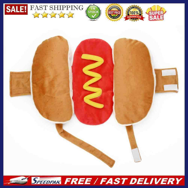Hot Dog Shaped Dachshund Sausage Pet Dress Up Costume Puppy Winter Warm Clo