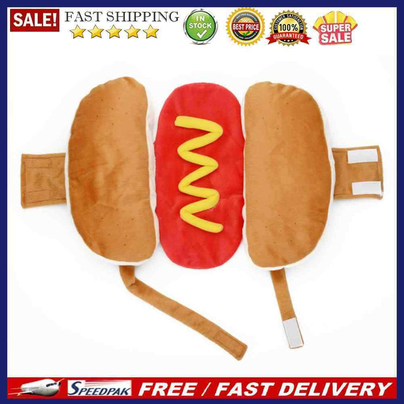 Hot Dog Shaped Dachshund Sausage Pet Dress Up Costume Puppy Winter Warm Clo