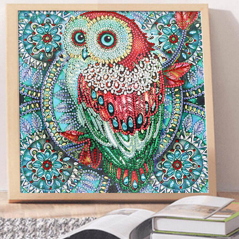 5D DIY Special Shaped Diamond Painting Owl Cross Stitch Mosaic Kit (R114)
