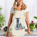 Art L Print Apron Linen Waterproof Cooking Bibs Kitchen Pinafore (68x55cm)
