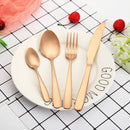 8pcs Stainless Steel Tableware Chopsticks Spoon Fork Knifes Outdoor Cutlery Set