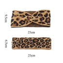 Fashion Leopard Headwear Knitted Headband Crochet Head wrap Bowknot Turban