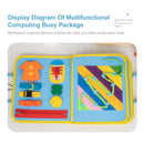 Kids Busy Board Felt Cloth Zipper Buckle Bag Toys Montessori Early Education