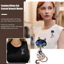 Fashion Kitten Cat Crystal Brooch Pin Women Costume Wedding Party Jewelry Gift~