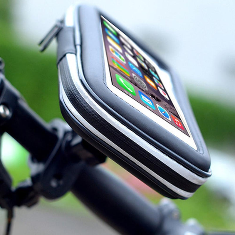 Waterproof Bicycle Phone Bag Portable MTB Scooter Cellphone Navi Stand Bracket