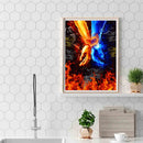 Handmade Flame Couple 5D DIY Full Round Drill Drawing Kit Diamond Painting Cr