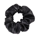 PU Leather Elastic Scrunchies Lady Hairband Rope Ponytail Holder Loop Headdre