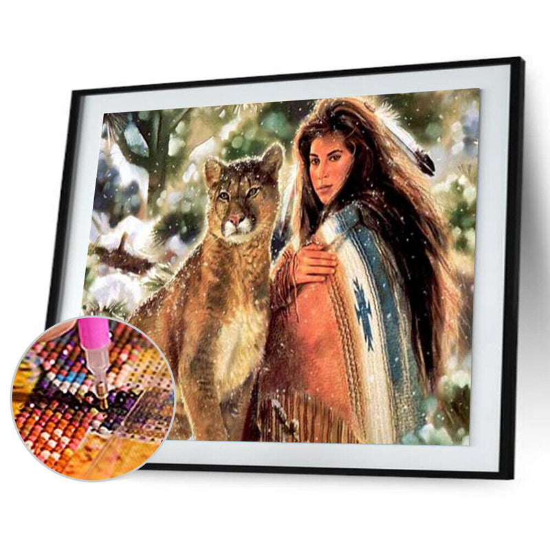 Beauty Big Cat 5D Diamond Painting Embroidery DIY Cross Stitch Home Decor