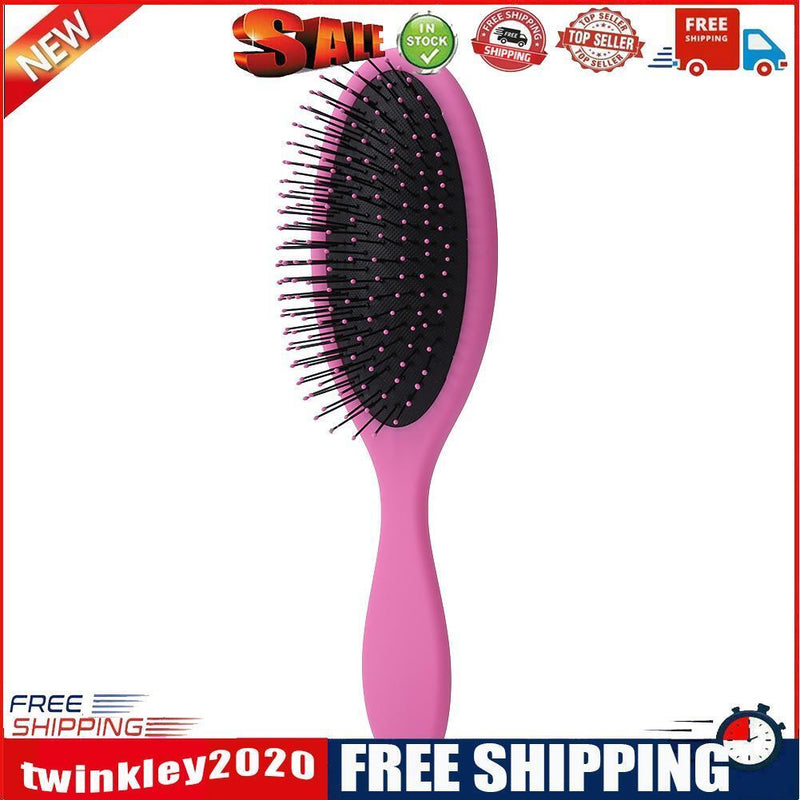 Magic Detangling Comb Shower Hair Brush Air Bag Paddle Massage Brush (Pink)