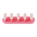 3 in 1 Nail Holder Practice Training Display Stand w/15pcs Nail Tips (Pink)